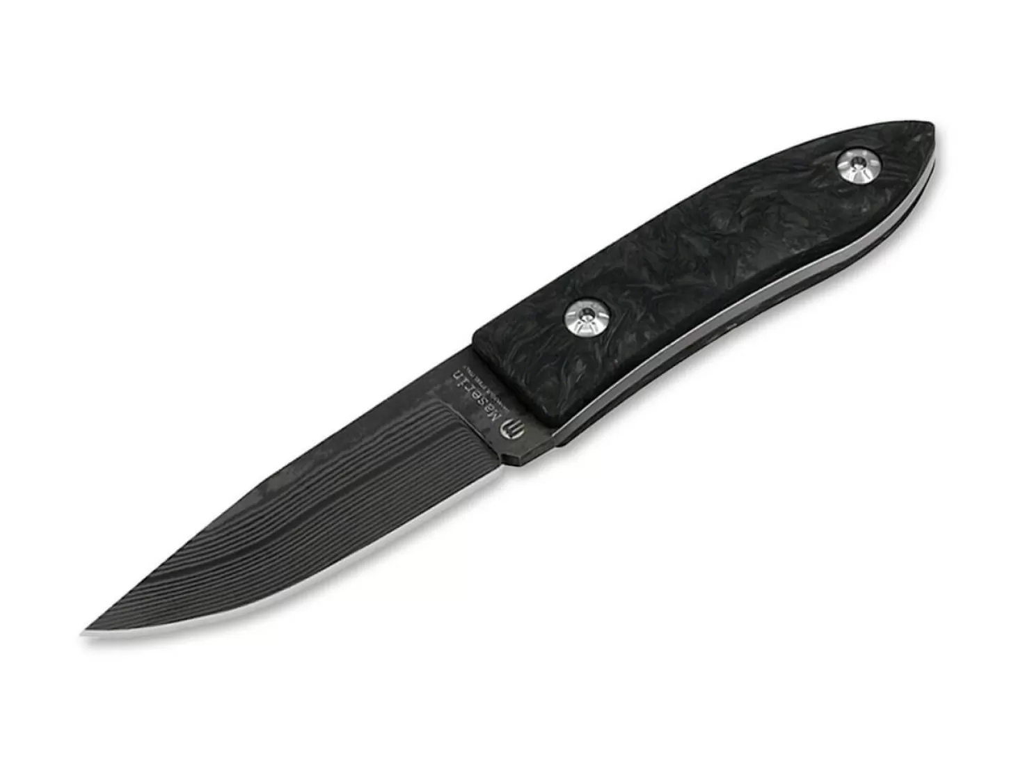 Flash Sale AM22 Damascus CF Black Damastmesser