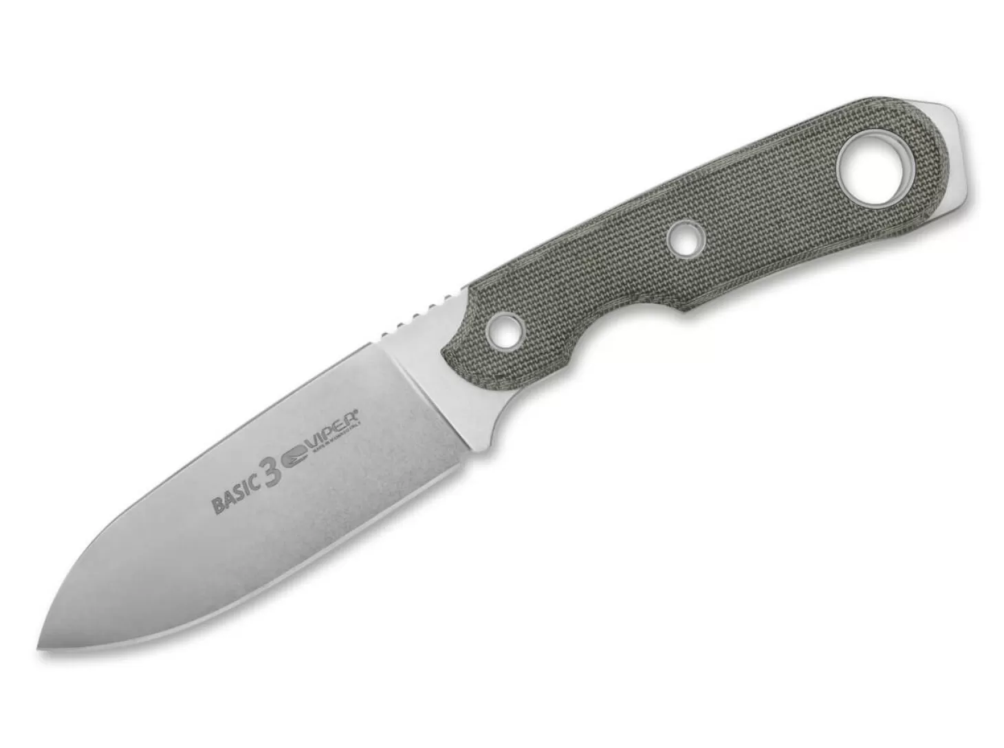 Clearance Basic 3 D2 Micarta Green EDC-Messer