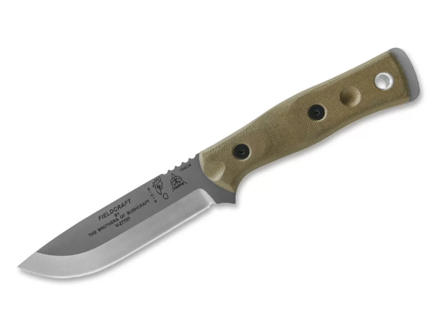 Flash Sale B.O.B. Fieldcraft Green Micarta Bushcraftmesser