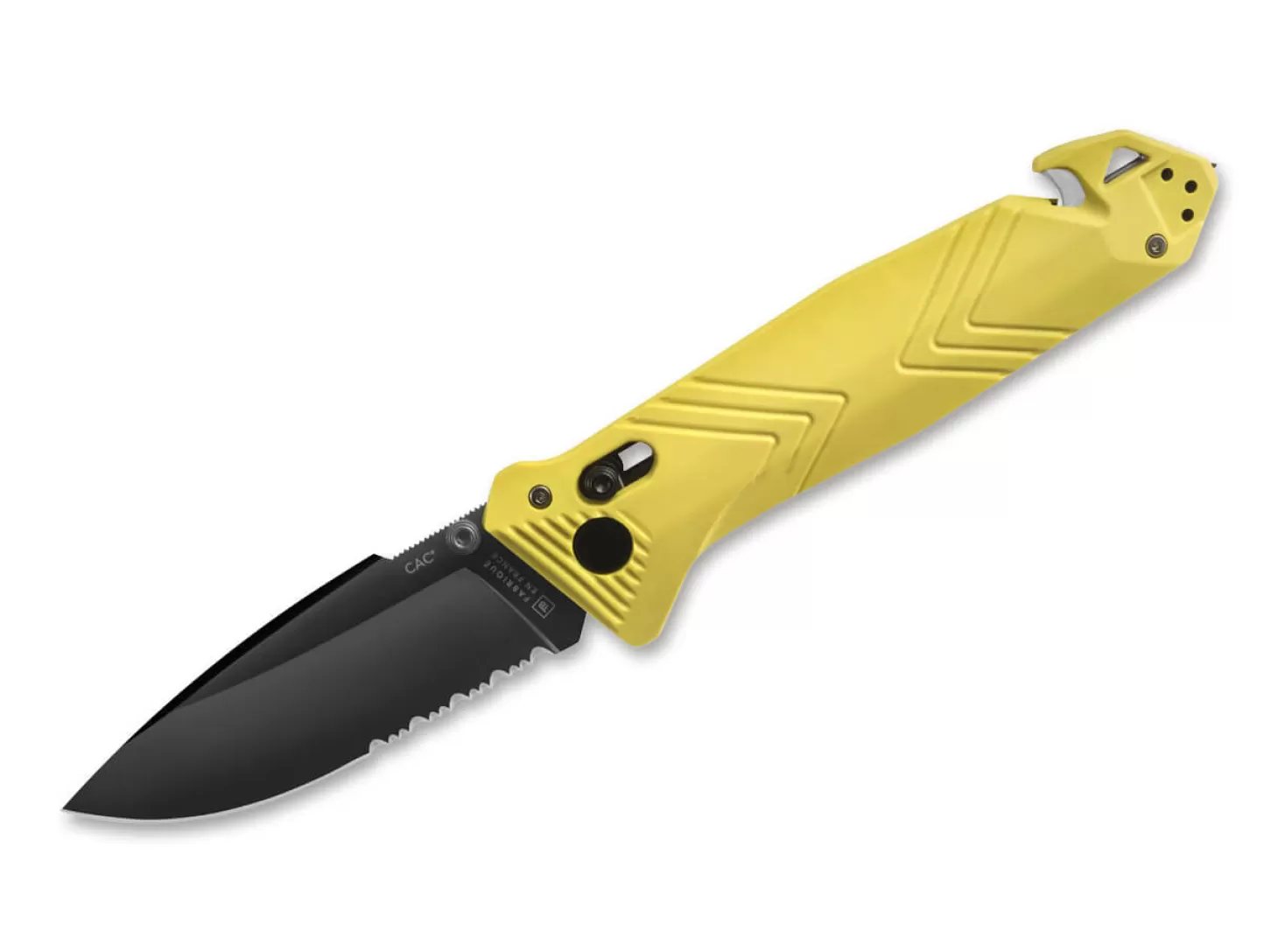 Discount C.A.C. PA6 Yellow Serrated Taktische Messer