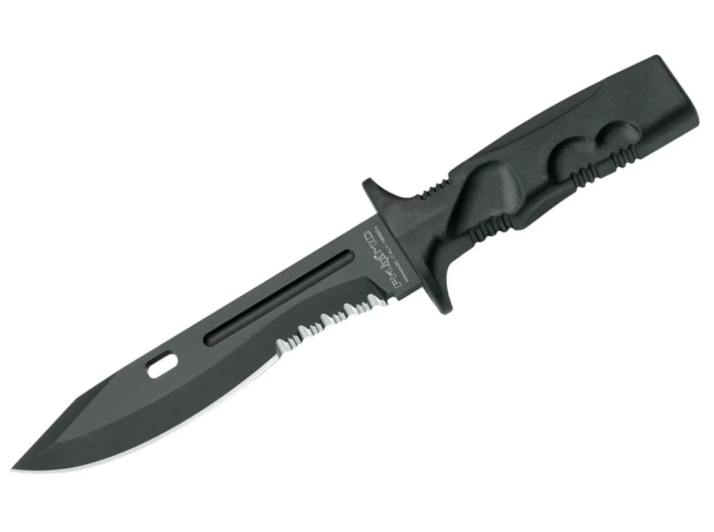 Outlet Combat Survival Knife Leonida Black Einsatzmesser