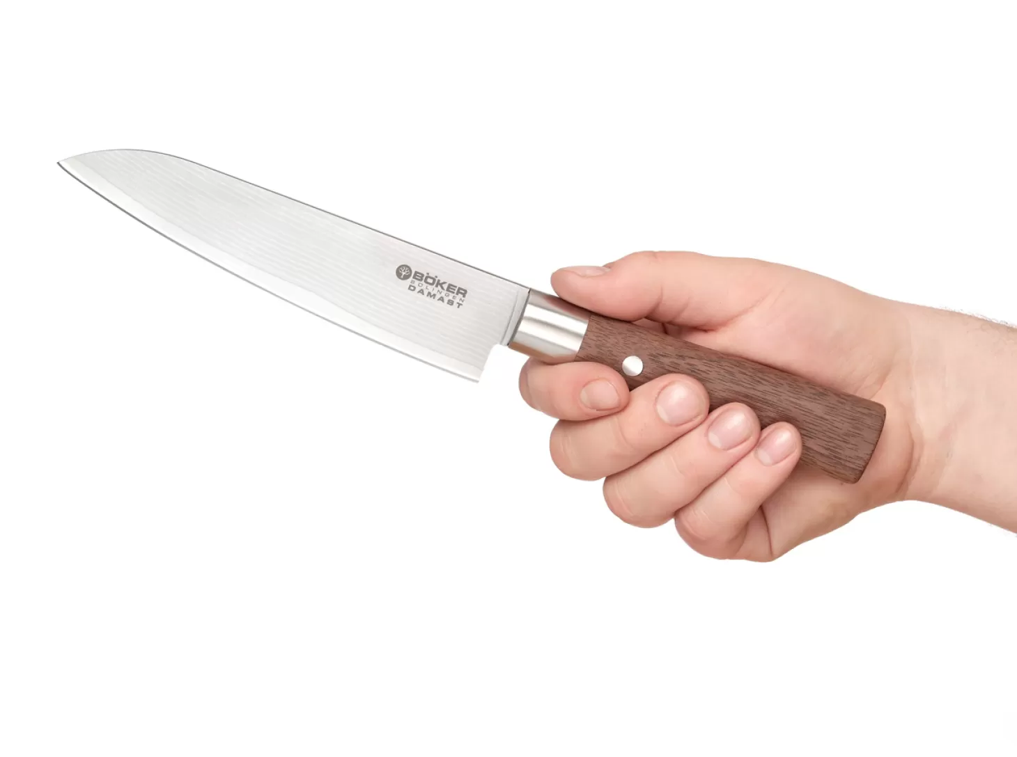 New Damast Walnuss Santoku Damastmesser