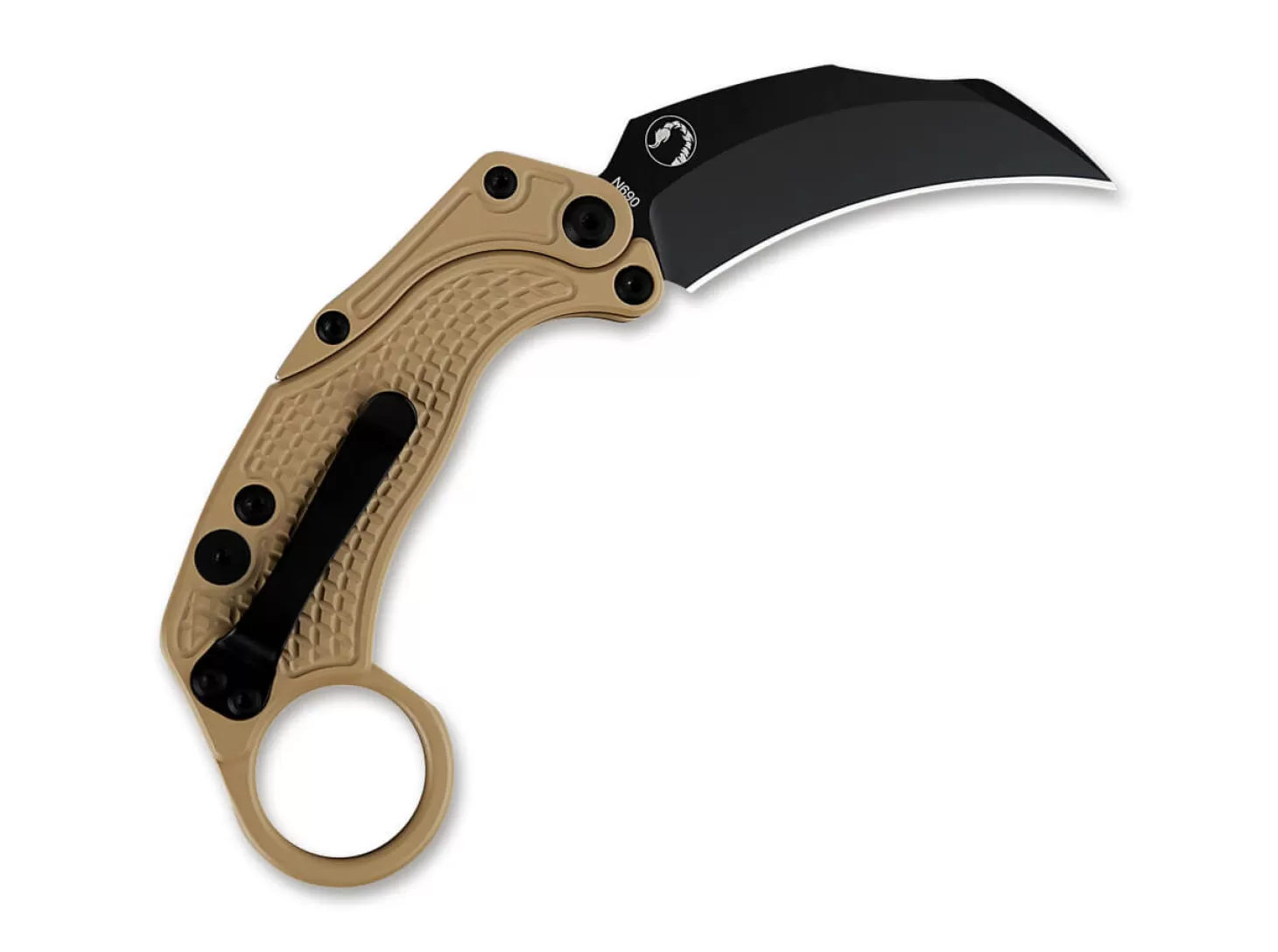 Cheap EXO-K Ceramic Coated Tan Black PVD Karambits