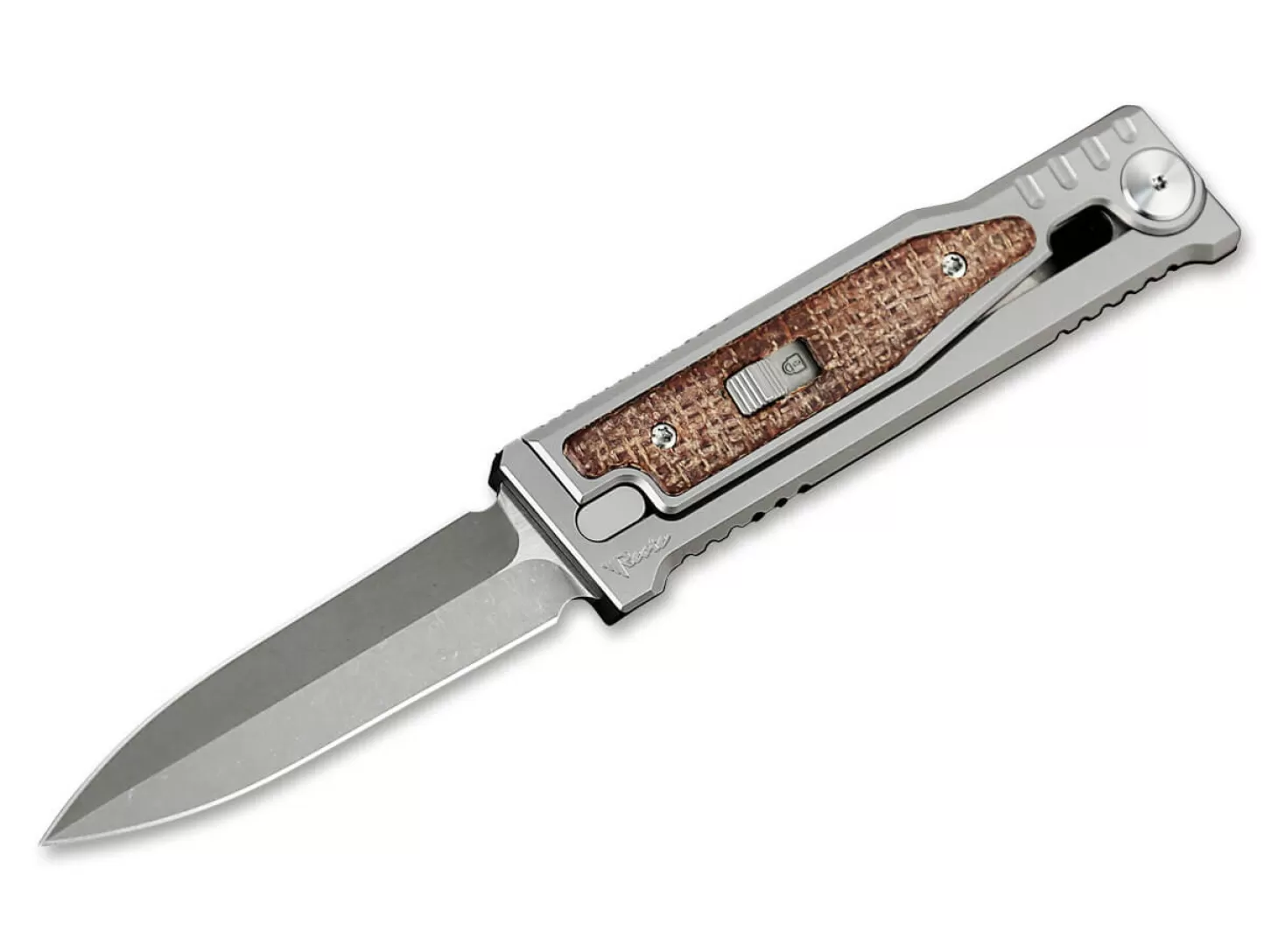 Shop EXO-M Burlap Micarta Double Edge OTF-Messer