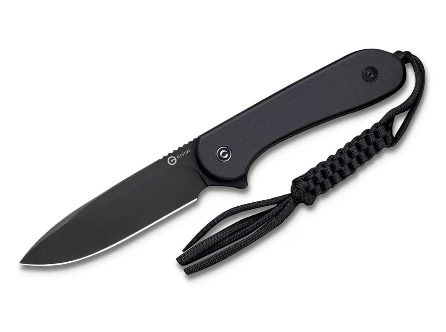 Clearance Fixed Blade Elementum All Black Outdoormesser