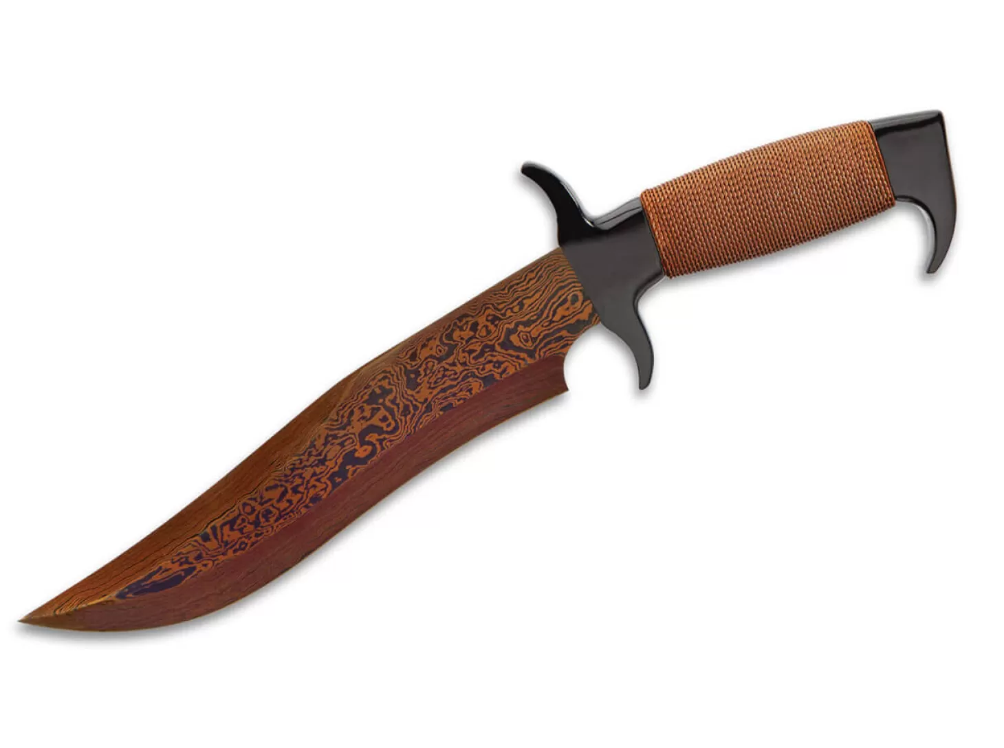 New Hibben Hellfyre Highlander Bowie Knife Damastmesser