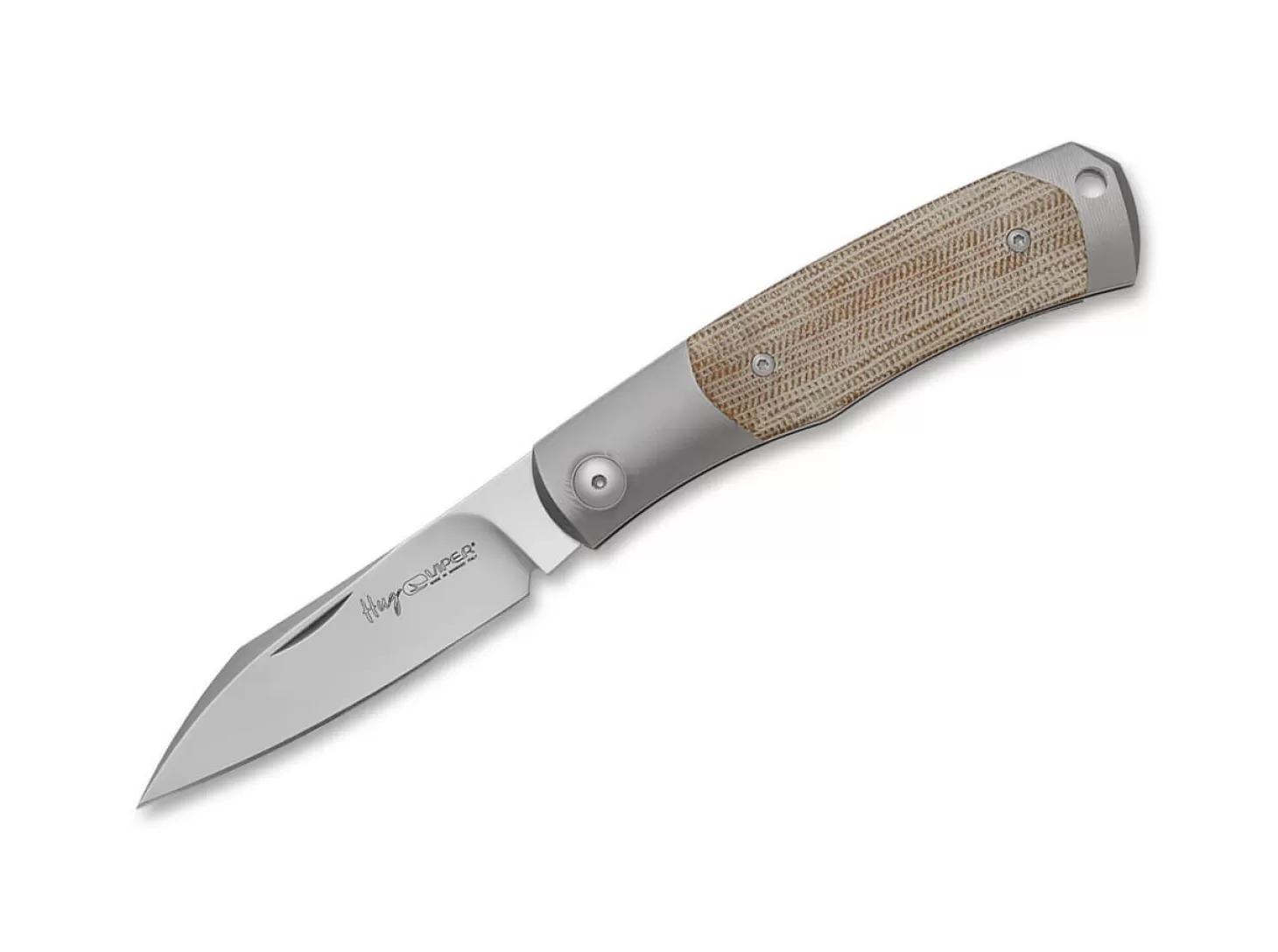 Best Sale Hug II Titanium Micarta Brown Slipjoint-Messer