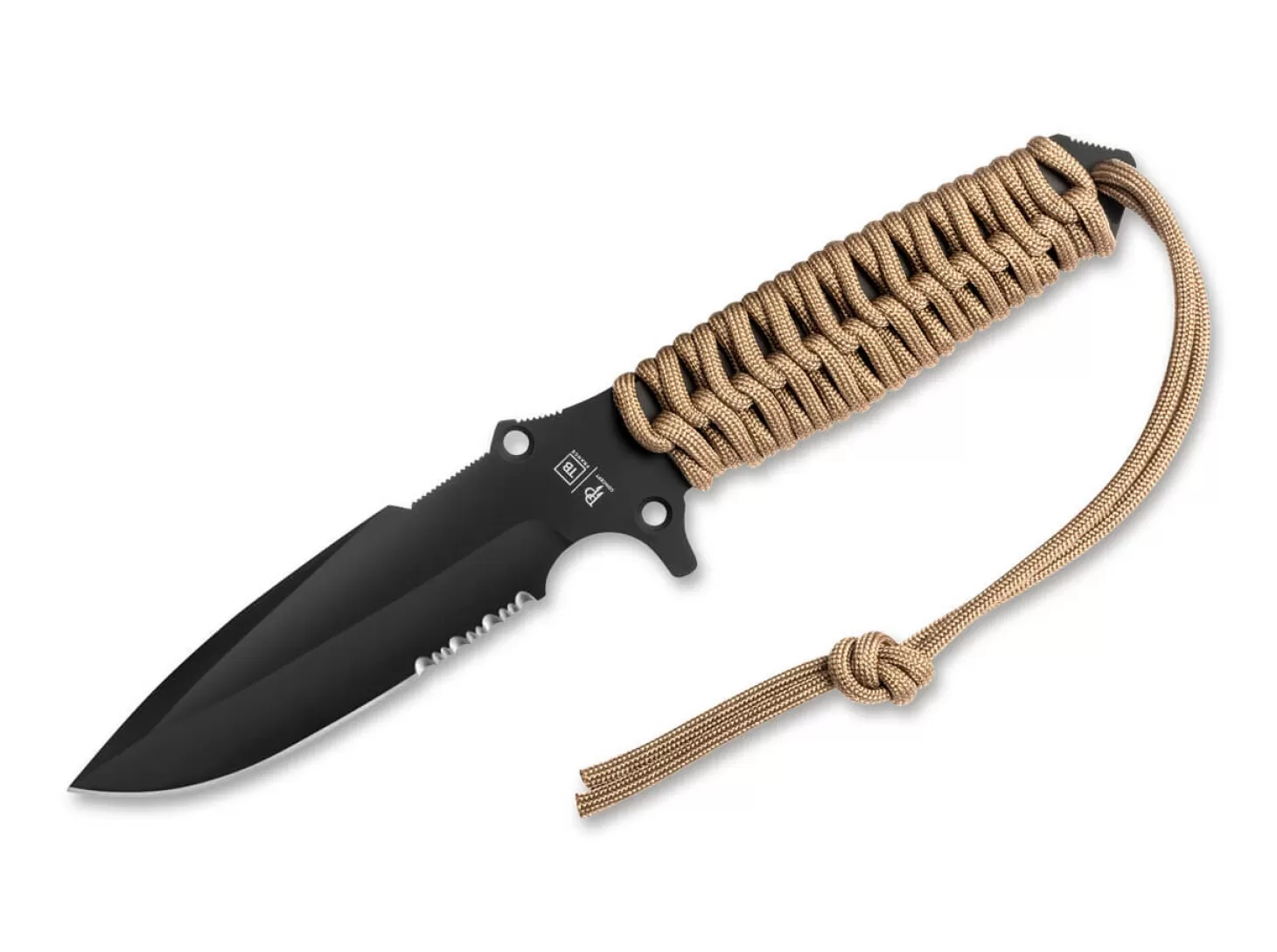 Fashion Maraudeur Paracord Brown Serrated Einsatzmesser