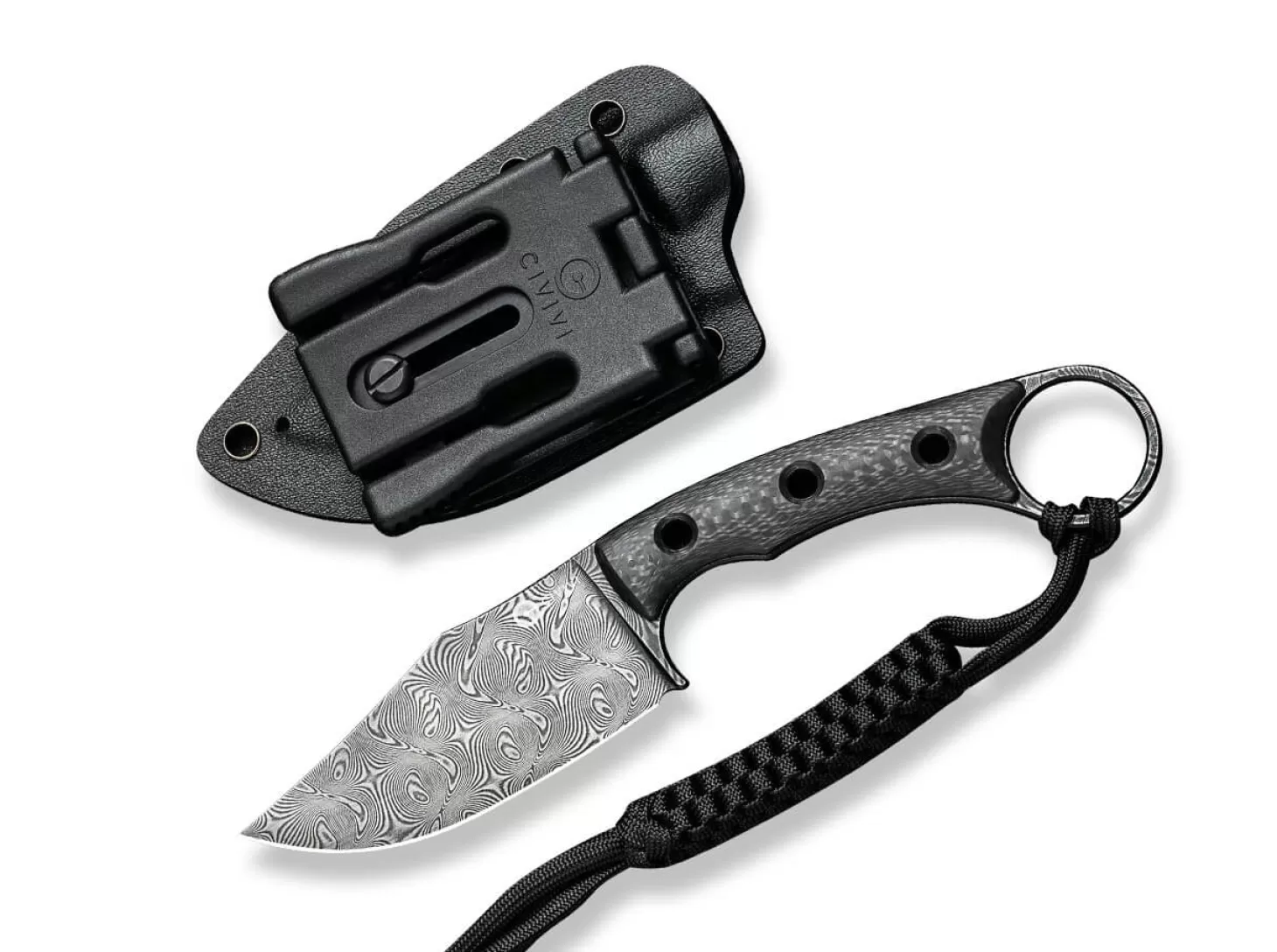 Cheap Midwatch CF Damascus EDC-Messer