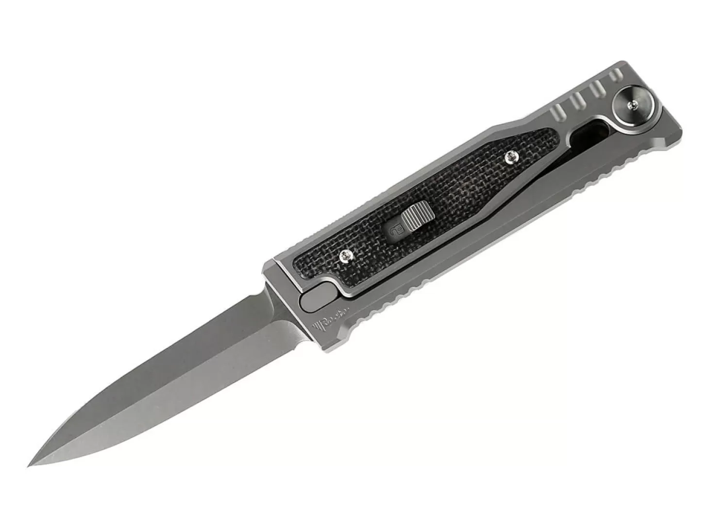 Flash Sale MINI-EXO Black Micarta Double Edge OTF-Messer