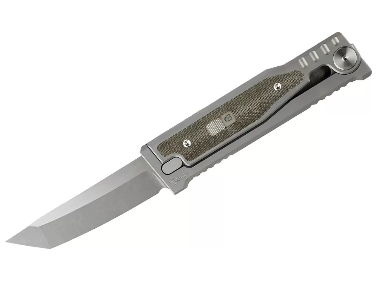 Clearance MINI-EXO Green Micarta Tanto OTF-Messer