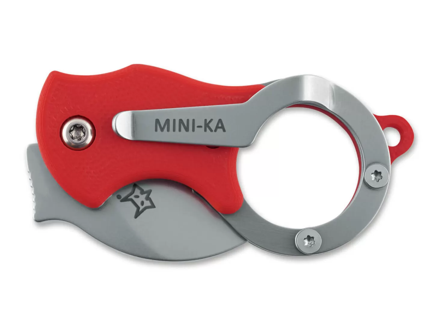 Clearance Mini-Ka Red Sandblasted Schlüsselbundmesser