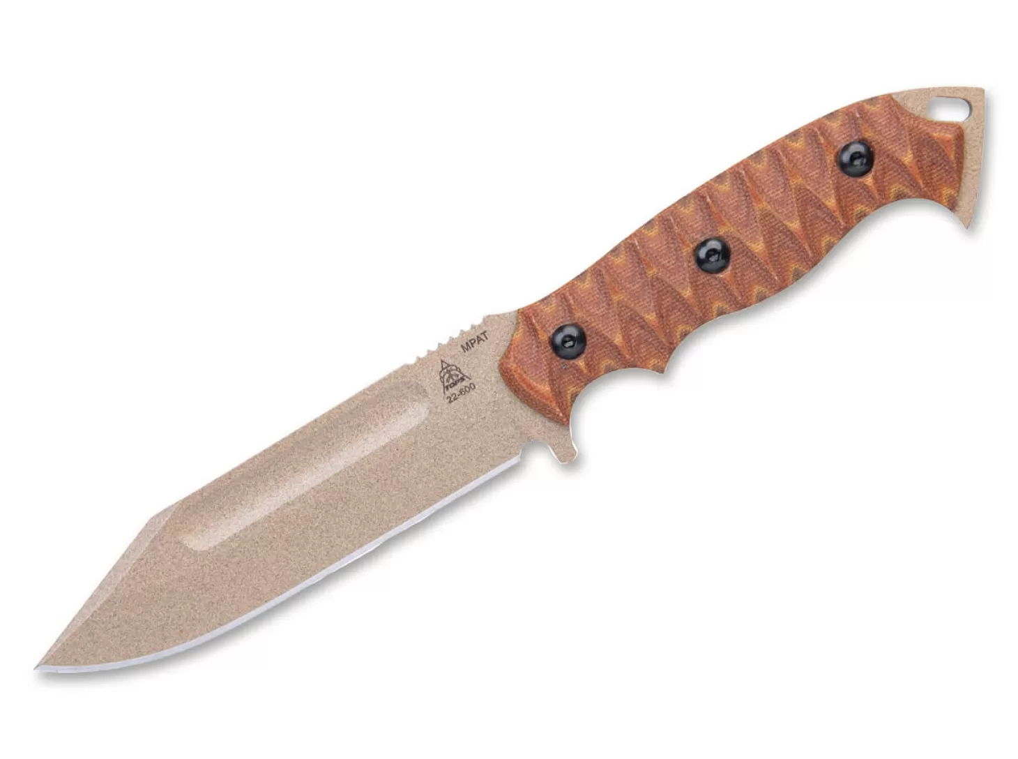 Hot M-PAT Tan Canvas Micarta Outdoormesser