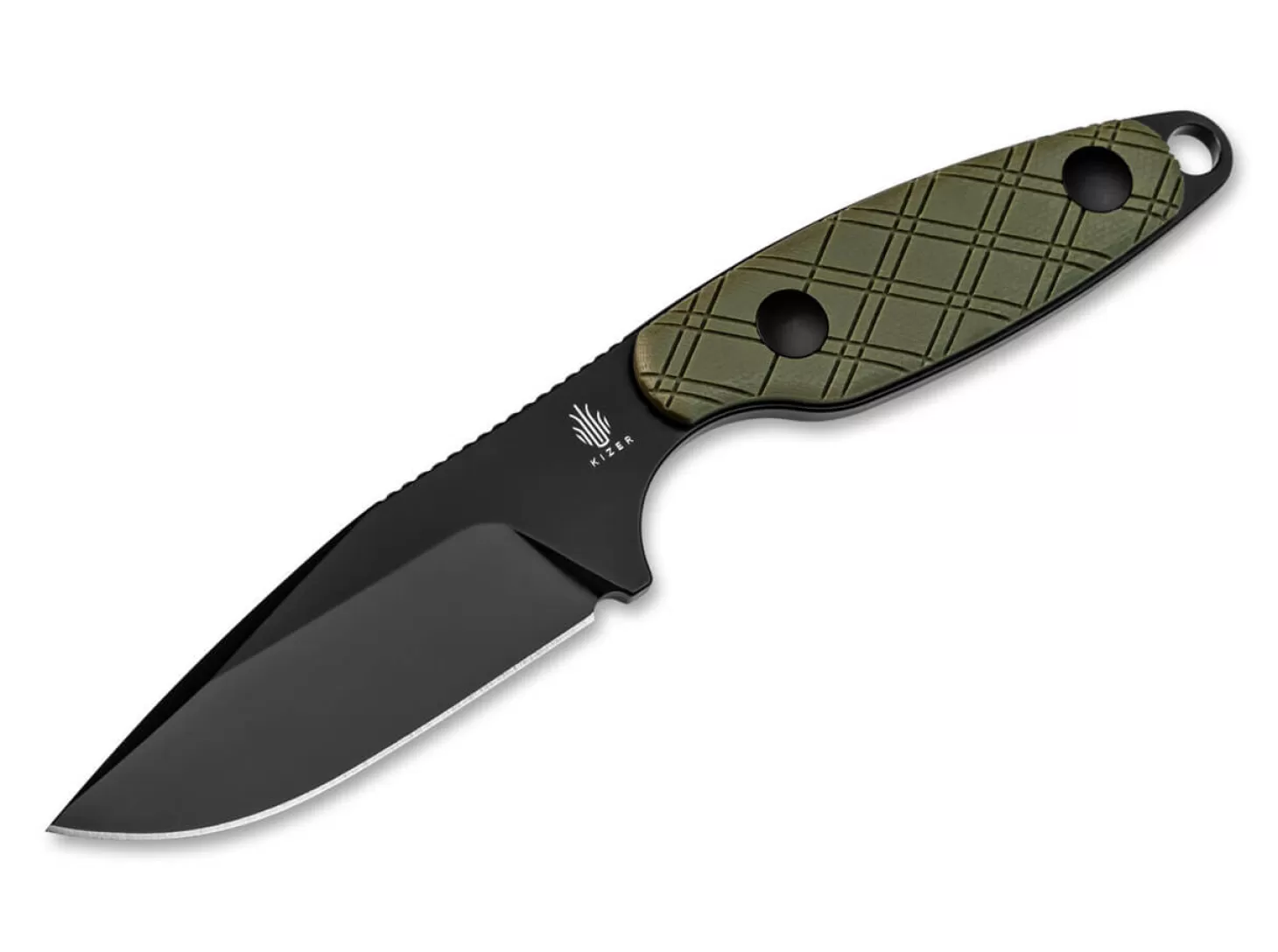 New Muskrat D2 G10 Green Black Blade EDC-Messer