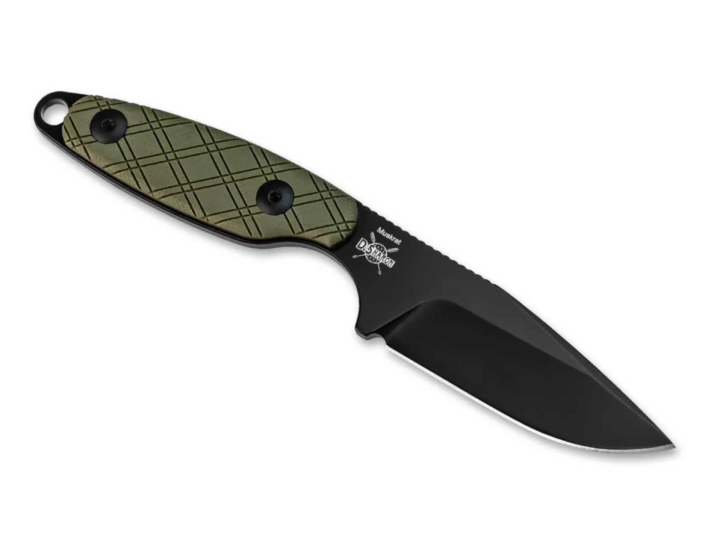 New Muskrat D2 G10 Green Black Blade EDC-Messer