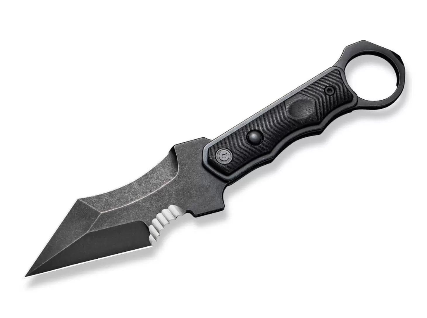 Online Orthrus G10 Black EDC-Messer