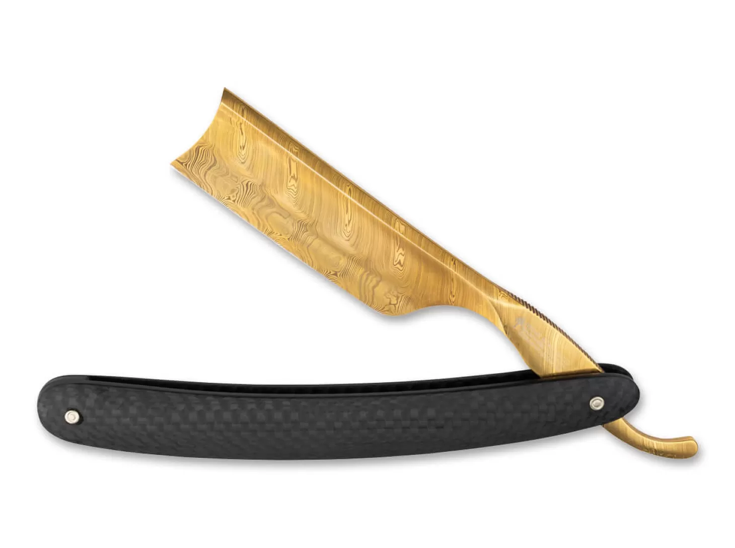 Best Sale Rasiermesser Damast Carbon Gold Damast-Rasiermesser