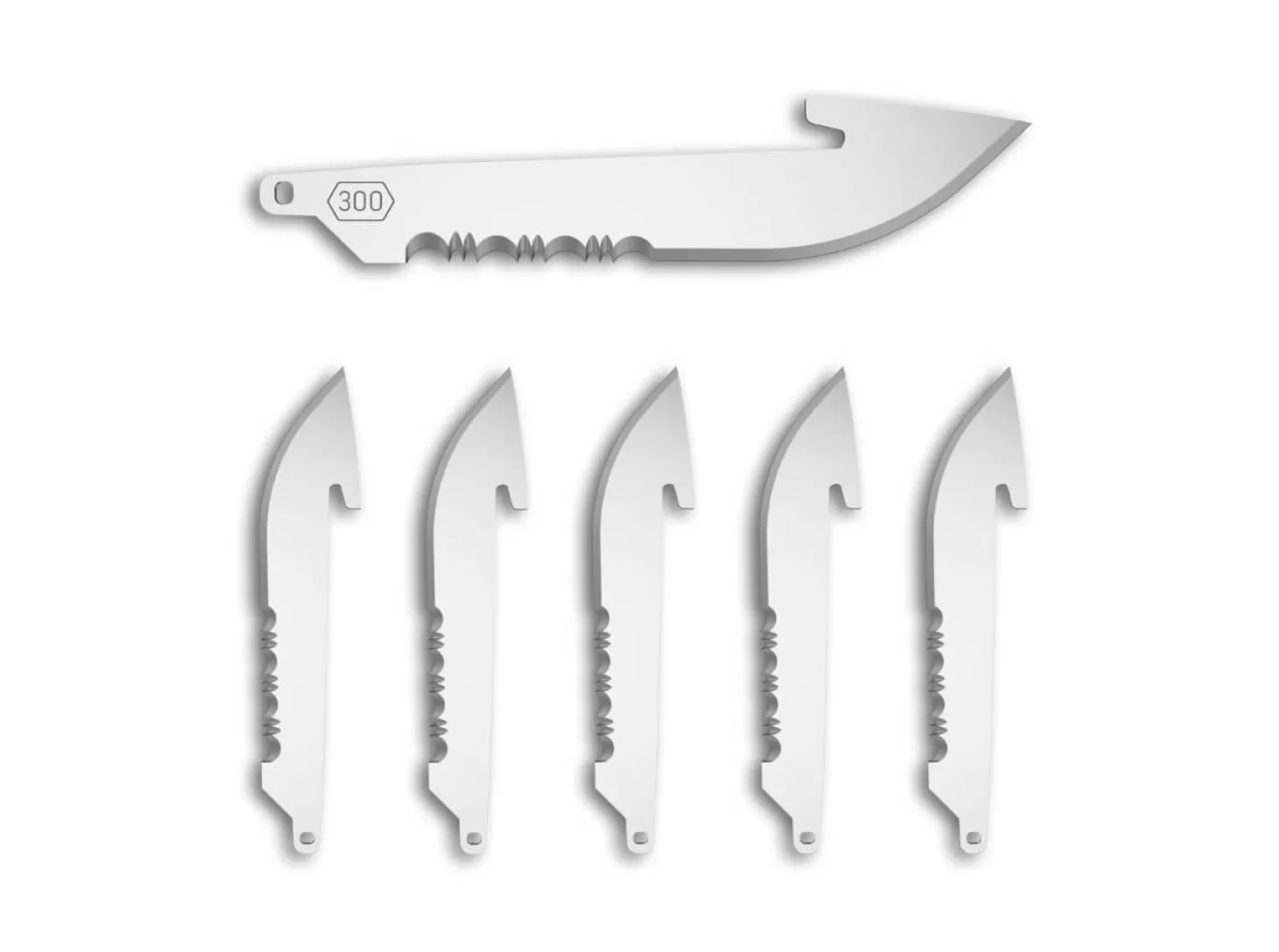 Cheap 3" Serrated Drop-Point Replacement Blades 6-Pack Zubehör