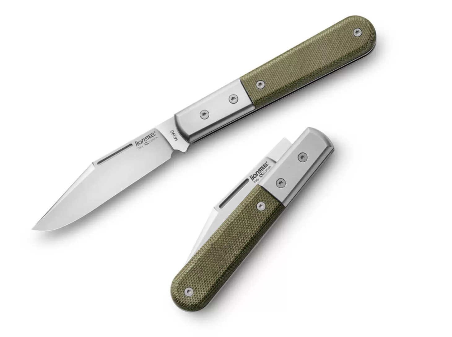 Shop Shuffler Barlow Canvas Micarta Green Slipjoint-Messer