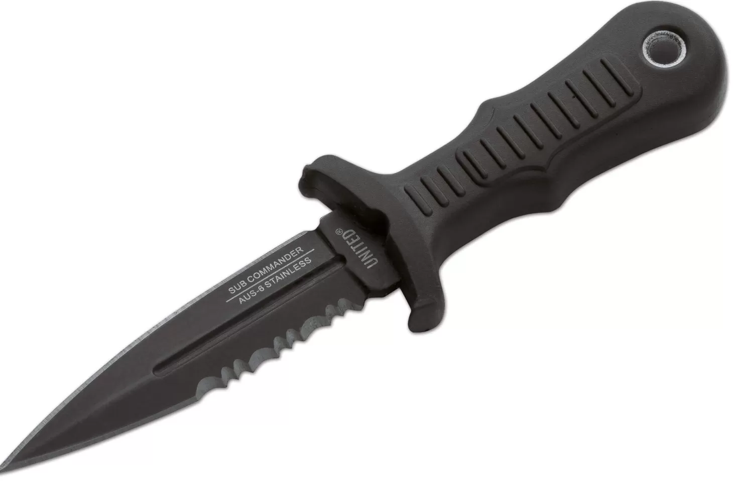 New Sub Commander Black Serrated Taktische Messer