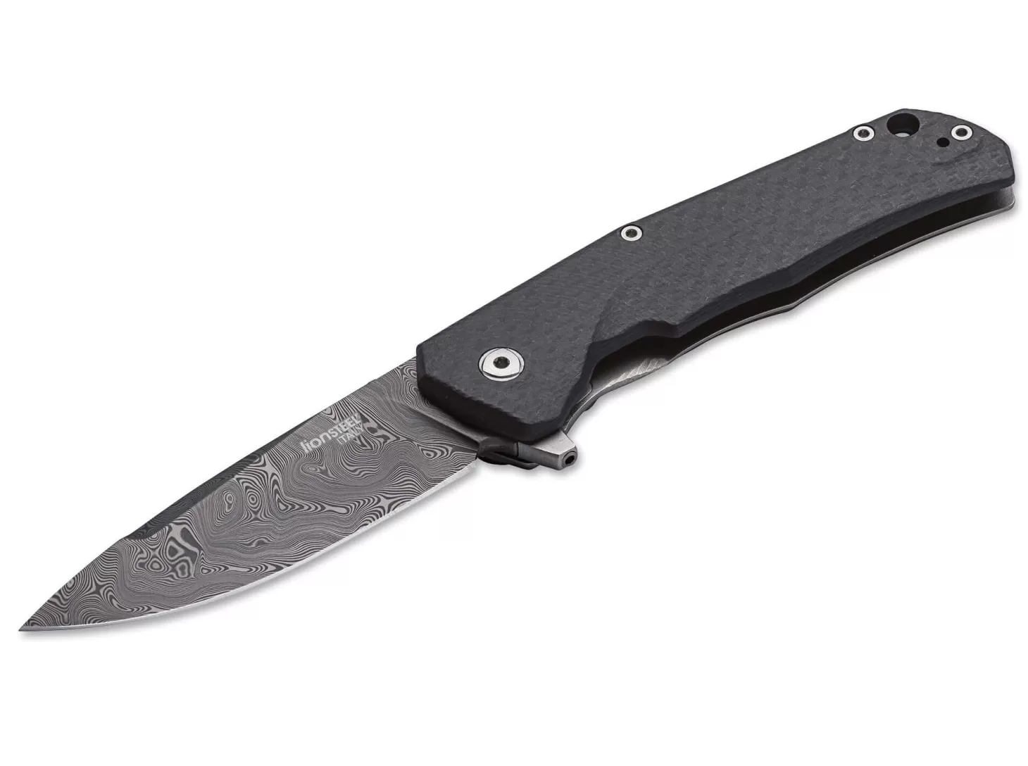 Cheap T.R.E. Damascus Raindrop Carbon Sammlermesser